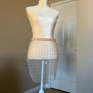 Glitzy Girl Pearl Mesh Skirt